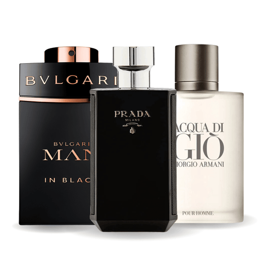 Zestaw 3 Perfum | Bvlgari In Black · Acqua di Giò · L'Homme Prada Intense